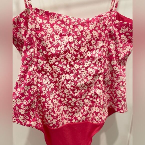 Zara Floral Printed Corset Style Pink Bodysuit.Size XL - Picture 10 of 15